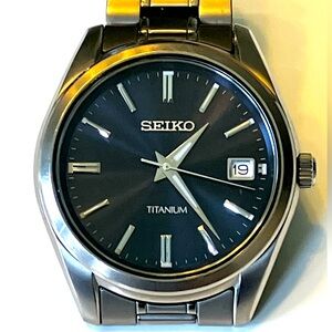 Seiko Men's Essential Titanium Watch-SUR375